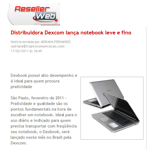Dexbook no blog Reseller Web