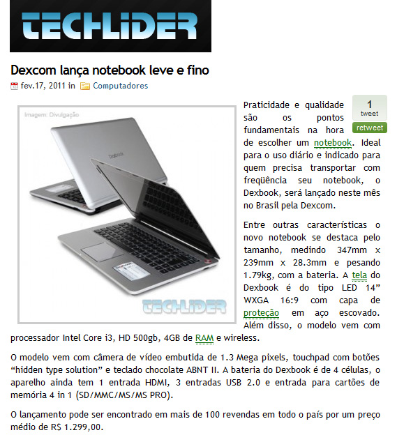 Dexbook no blog Techlider
